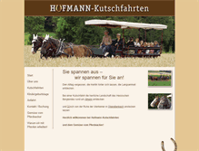 Tablet Screenshot of hufmann-kutschfahrten.de